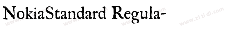 NokiaStandard Regula字体转换